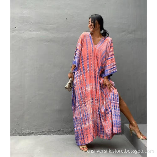 Pink Tie and Dye Swimsuit Cover Up